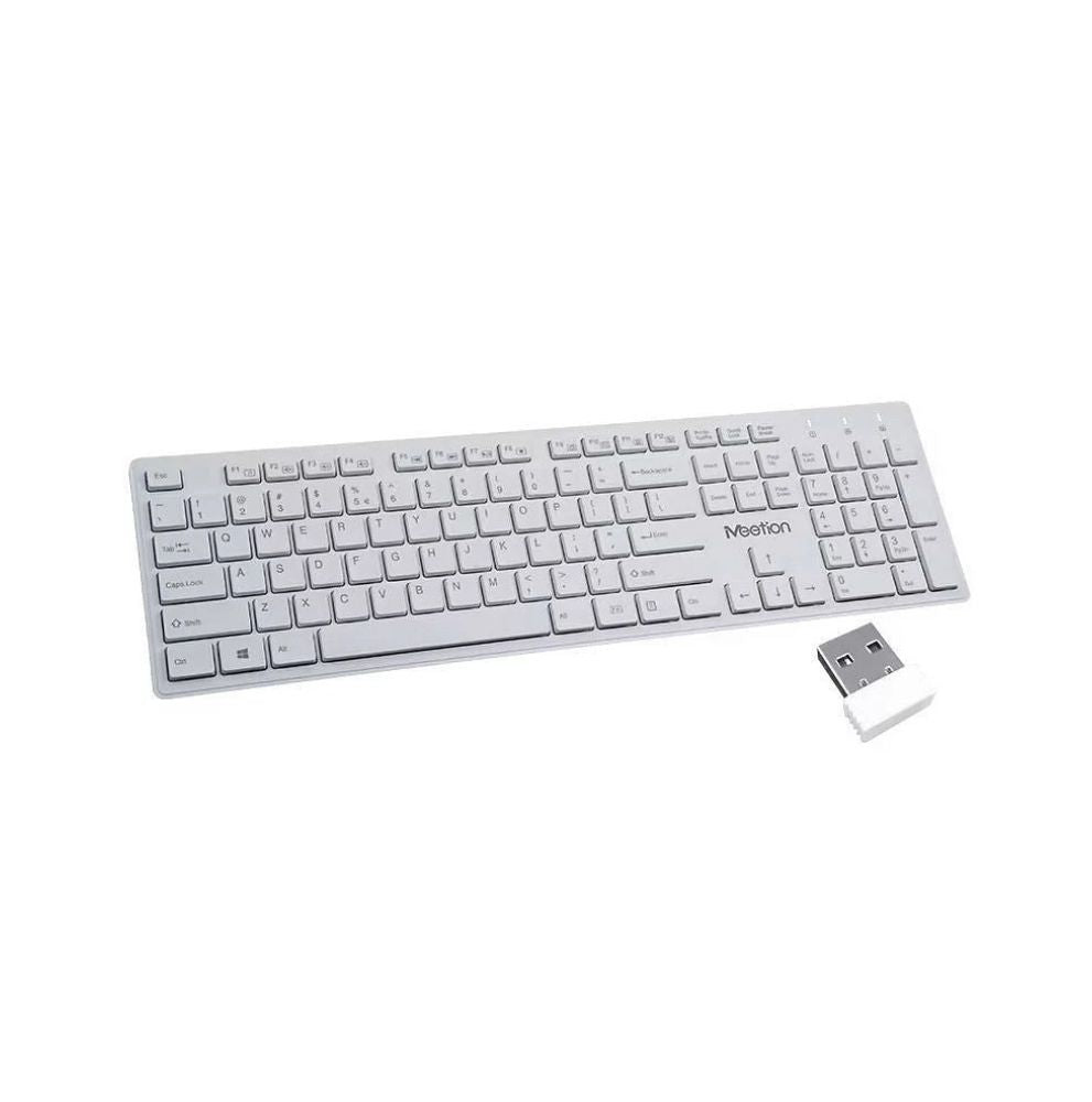 MEETION WK841 BEŽIČNA 2.4GHZ SILENT TASTATURA, BELA